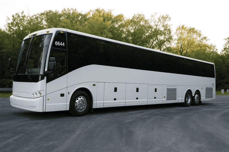exterior of Austin Coach Bus Service coach bus