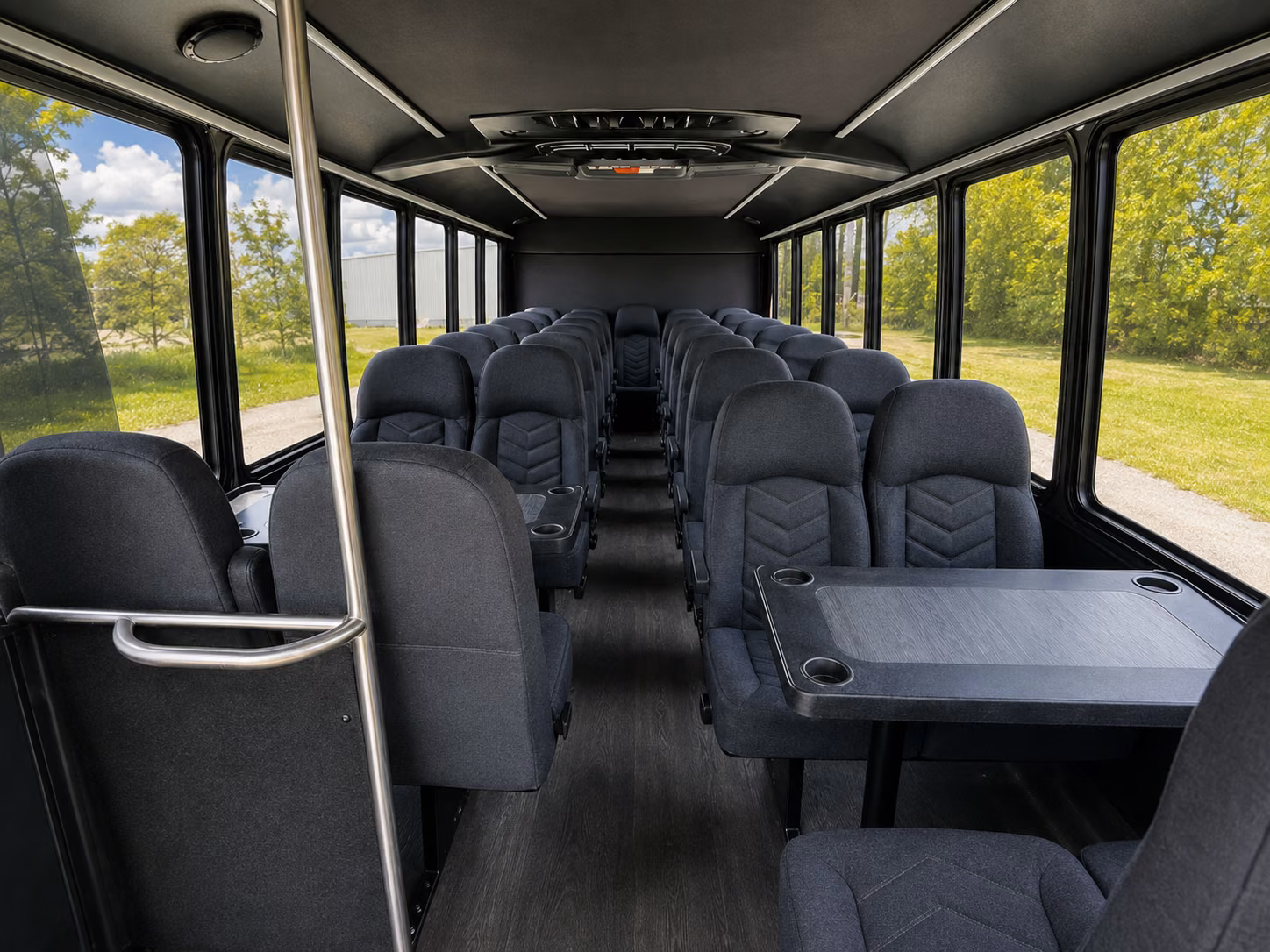 austin 15 passenger minibus inside