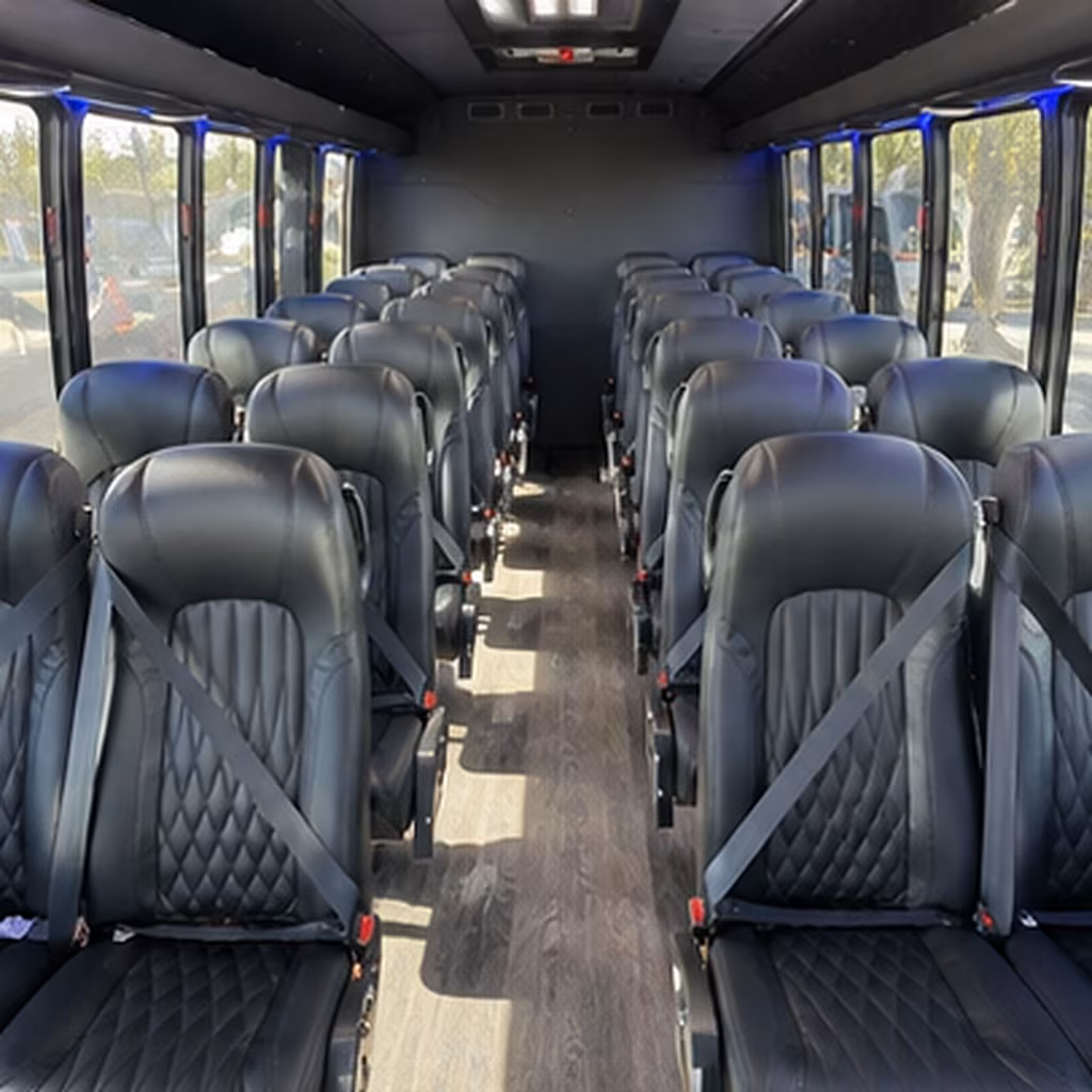 austin 35 passenger minibus inside