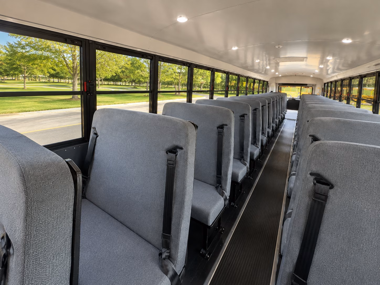 austin school bus inside